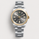 Rolex Oyster Perpetual – Grey Dial with Yellow Gold Bezel
