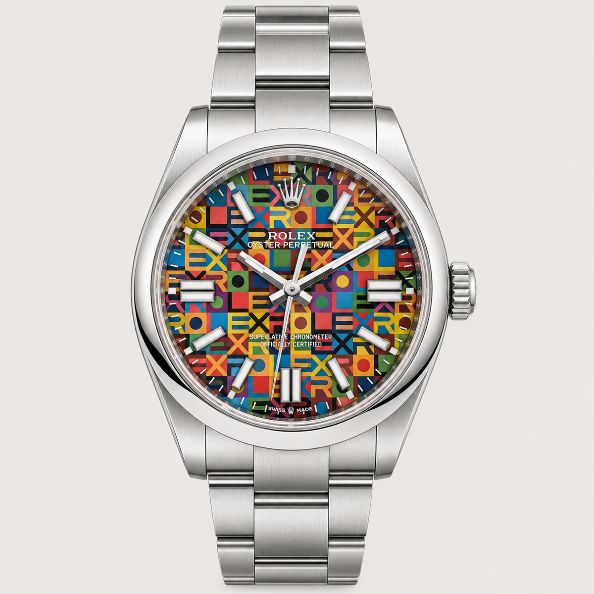 Rolex Oyster Perpetual – Multicolor Geometric Dial