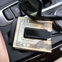 Black Solid Slide Money Clip