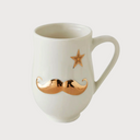 Juego de dos tazas para Mr. & Mrs. Muse bañadas en oro