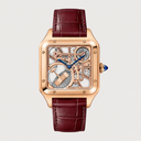 Cartier Santos-Dumont skeleton watch equipped with a micro-rotor